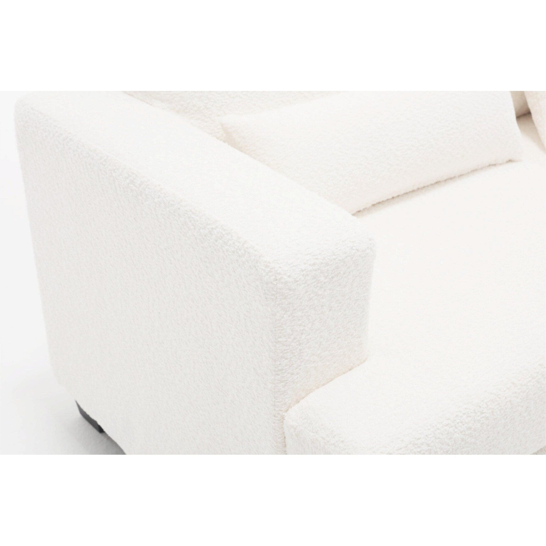 Canapé 3 places en tissu de 88,4 pouces : coussins de dossier amovibles, assise profonde et cadre robuste en bois dur et acier