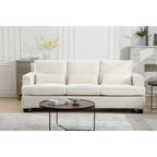 Canapé 3 places en tissu de 88,4 pouces : coussins de dossier amovibles, assise profonde et cadre robuste en bois dur et acier