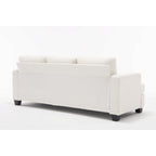 Canapé 3 places en tissu de 88,4 pouces : coussins de dossier amovibles, assise profonde et cadre robuste en bois dur et acier