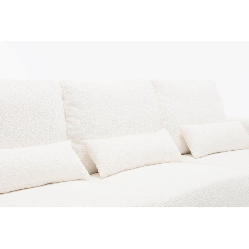 Canapé 3 places moderne en tissu de 88,4 po avec coussins de dossier amovibles et cadre en bois dur