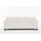 Canapé 3 places moderne en tissu de 88,4 po avec coussins de dossier amovibles et cadre en bois dur