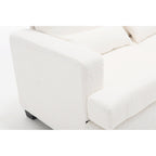 Canapé 3 places moderne en tissu de 88,4 po avec coussins de dossier amovibles et cadre en bois dur