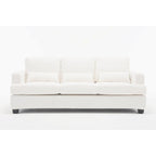 Canapé 3 places moderne en tissu de 88,4 po avec coussins de dossier amovibles et cadre en bois dur