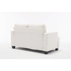 Canapé 3 places moderne en tissu de 88,4 po avec coussins de dossier amovibles et cadre en bois dur