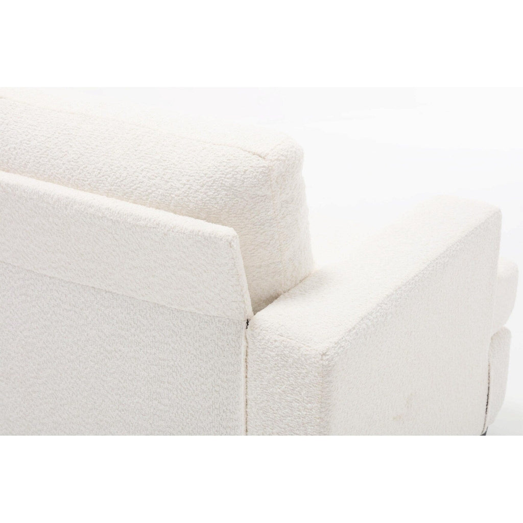 Canapé 3 places moderne en tissu de 88,4 po avec coussins de dossier amovibles et cadre en bois dur