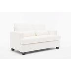 Canapé 3 places moderne en tissu de 88,4 po avec coussins de dossier amovibles et cadre en bois dur