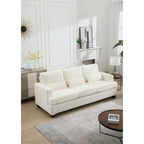 Canapé 3 places moderne en tissu de 88,4 po avec coussins de dossier amovibles et cadre en bois dur