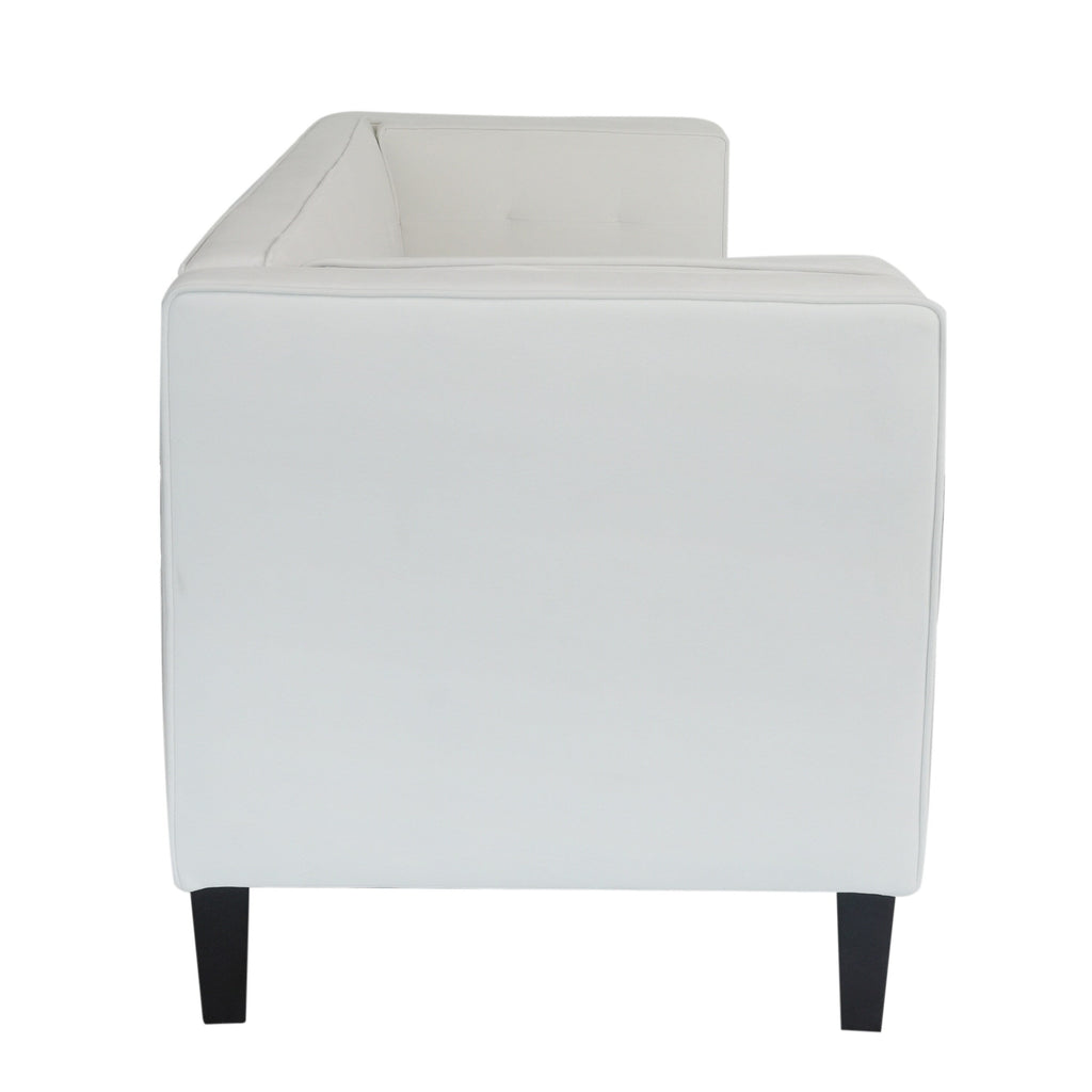 Canapé 3 places capitonné en velours 89,75 $ avec pieds en bois et cadre en bois dur séché au four pour le salon