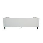 Canapé 3 places capitonné en velours 89,75 $ avec pieds en bois et cadre en bois dur séché au four pour le salon