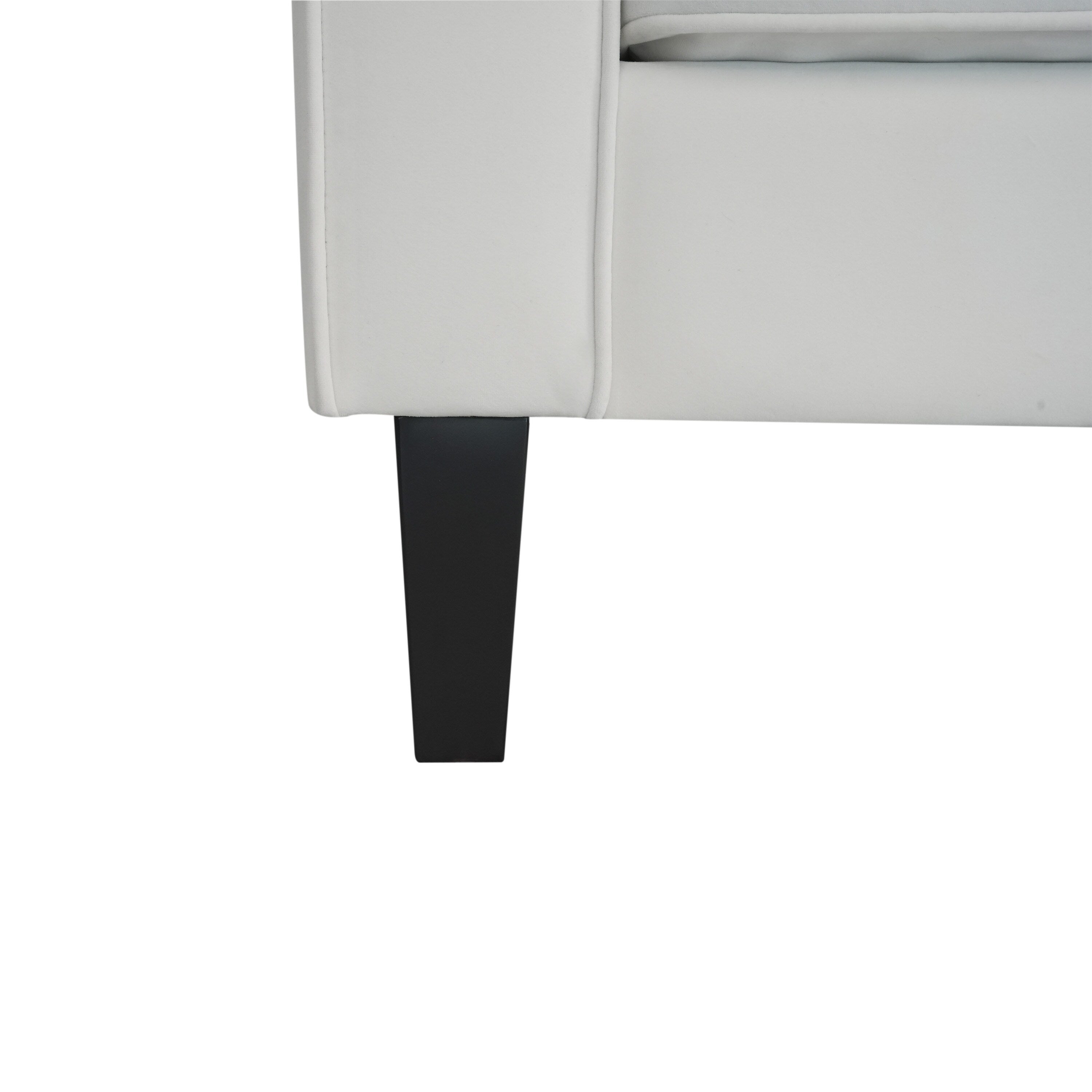 Canapé 3 places capitonné en velours 89,75 $ avec pieds en bois et cadre en bois dur séché au four pour le salon