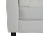 Canapé 3 places capitonné en velours 89,75 $ avec pieds en bois et cadre en bois dur séché au four pour le salon