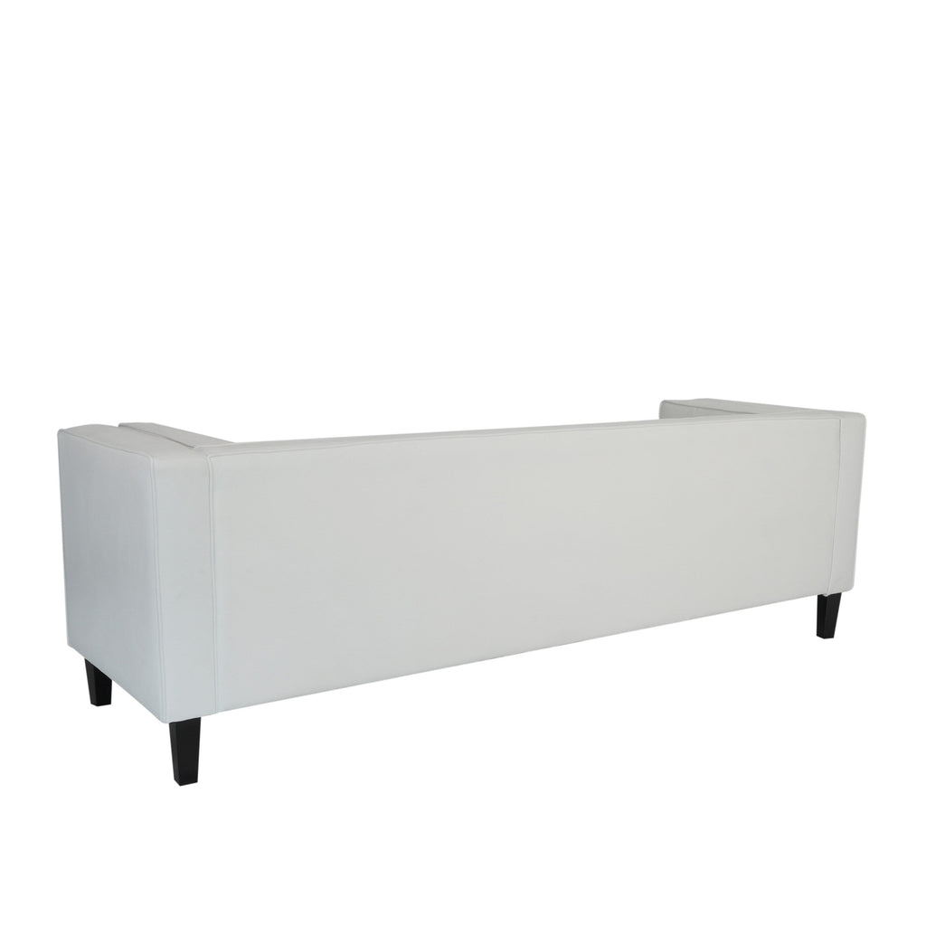 Canapé 3 places capitonné en velours 89,75 $ avec pieds en bois et cadre en bois dur séché au four pour le salon