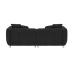 Canapé 3 places 89 - Canapé de salon moderne avec cadre en bois massif, pieds en métal et 4 coussins