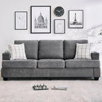 Canapé 3 places 89, canapé à assise profonde, canapés modernes et confortables pour le salon avec porte-gobelets