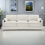 Canapé 3 places en chenille avec coussins double épaisseur pour le salon