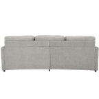 Canapé 3 places en chenille avec coussins double épaisseur pour le salon