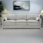 Canapé 3 places en chenille avec coussins double épaisseur pour le salon