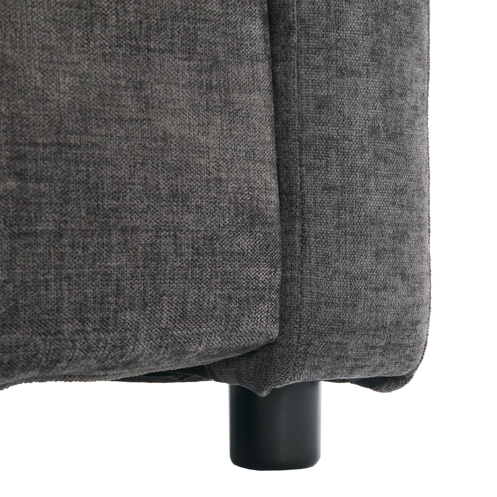 Canapé 3 places en chenille avec coussins double épaisseur pour le salon