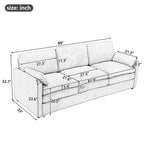 Canapé 3 places en chenille avec coussins double épaisseur pour le salon