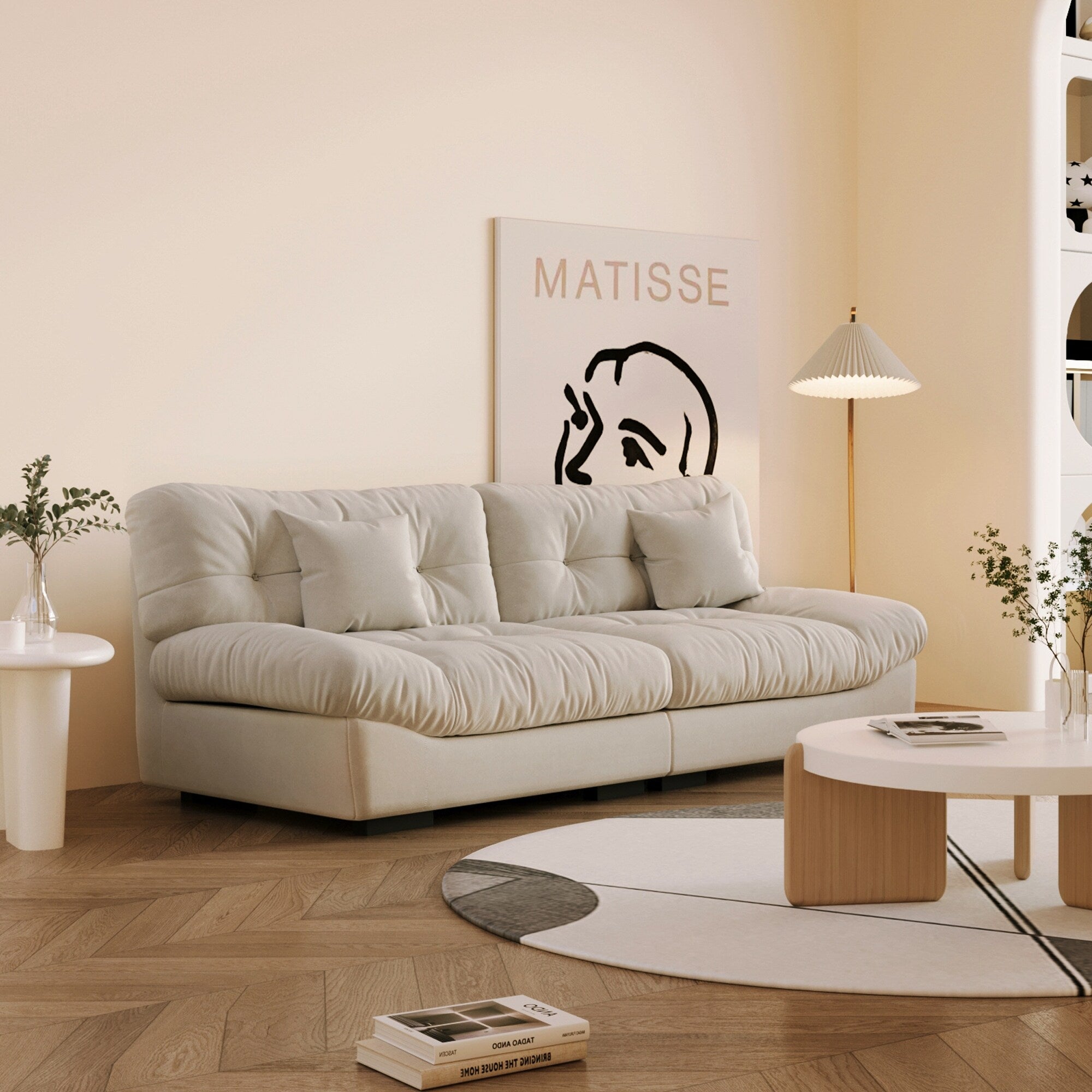 89 Canapé capitonné en forme de nuage