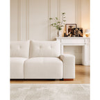 Canapé 3 places rembourré en velours avec nid pour chat, tissu imperméable et résistant aux griffures de chat