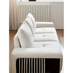 Canapé 3 places rembourré en velours avec nid pour chat, tissu imperméable et résistant aux griffures de chat