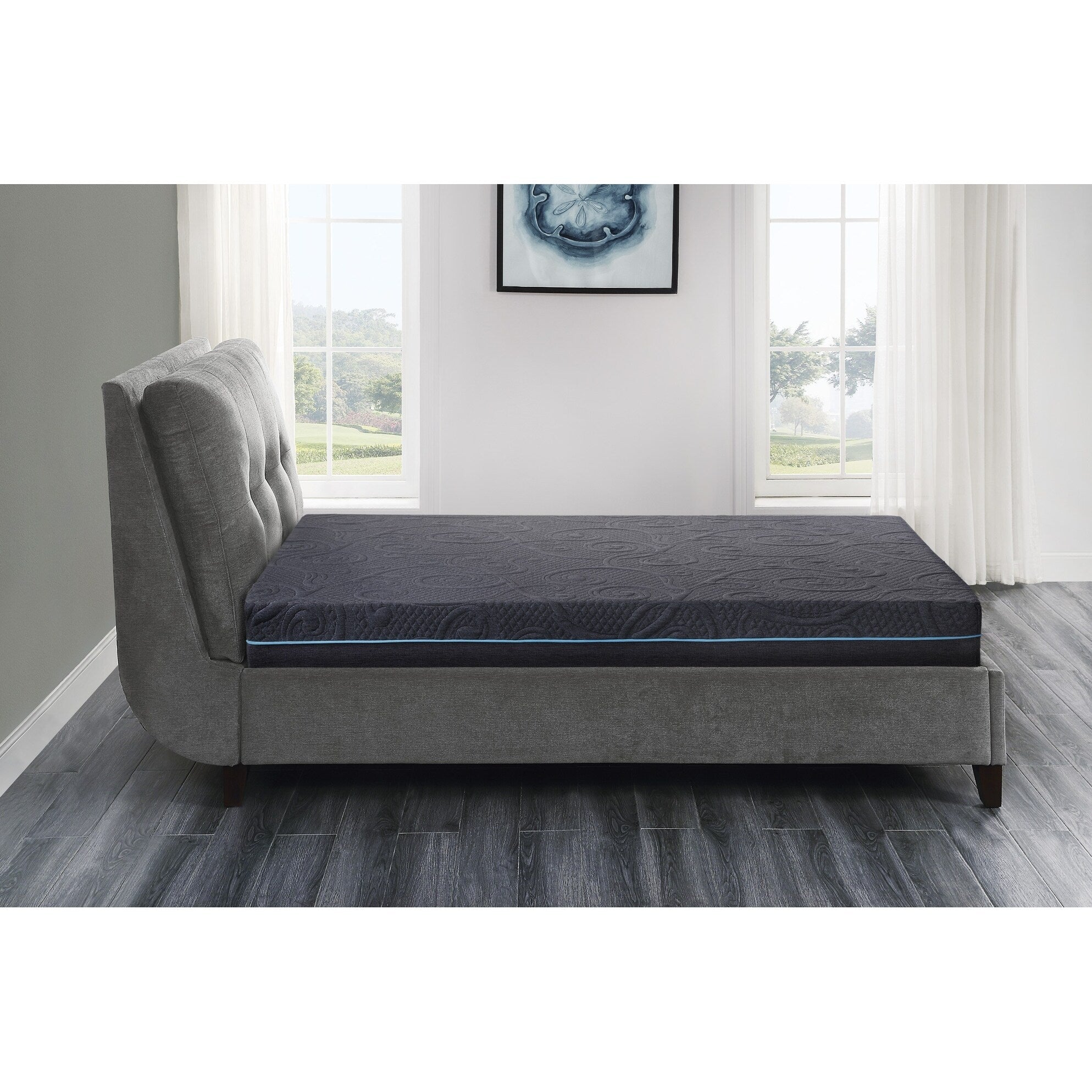 Matelas hybride en mousse à mémoire de forme infusée de gel pour 8 lits, livré dans une boîte