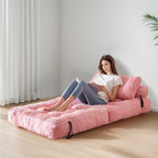 Canapé-lit pliant en velours côtelé 8 places, simple