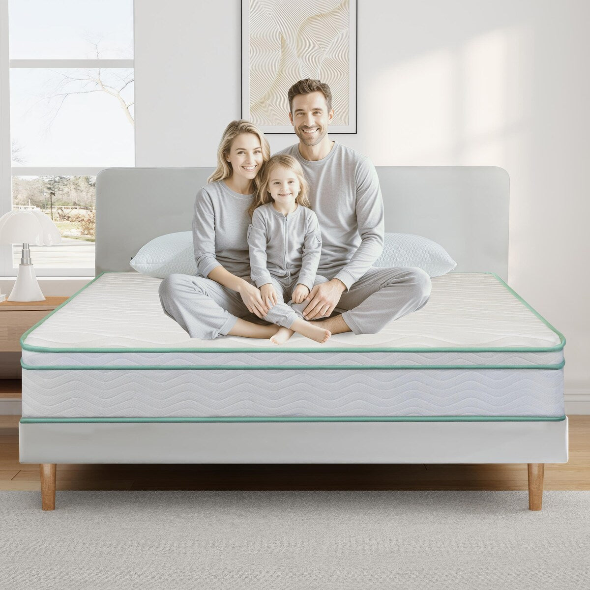 Matelas hybride en mousse à mémoire de forme Medium Cool Gel de 8 pouces par BRN