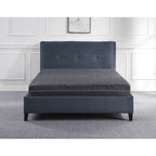 Matelas hybride en mousse à mémoire de forme infusée de gel, 8 places, gris foncé, matelas dans une boîte, matelas ferme et confortable.