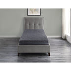 Matelas hybride en mousse à mémoire de forme infusée de gel, taille double, gris foncé, matelas dans une boîte, confort ferme