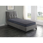 Matelas hybride en mousse à mémoire de forme infusée de gel, taille double, gris foncé, matelas dans une boîte, confort ferme
