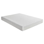 Matelas Queen Size en mousse à mémoire de forme infusée de gel, ferme, blanc, livré dans une boîte