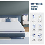 Matelas en mousse à mémoire de forme gel de 8 po de taille moyenne dans une boîte avec housse amovible