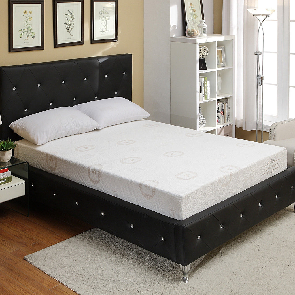 Matelas en mousse à mémoire de forme infusé d'extrait de thé vert de 8 pouces