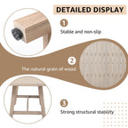 Ensemble de salle à manger d'extérieur en bois 9 pièces avec coussins