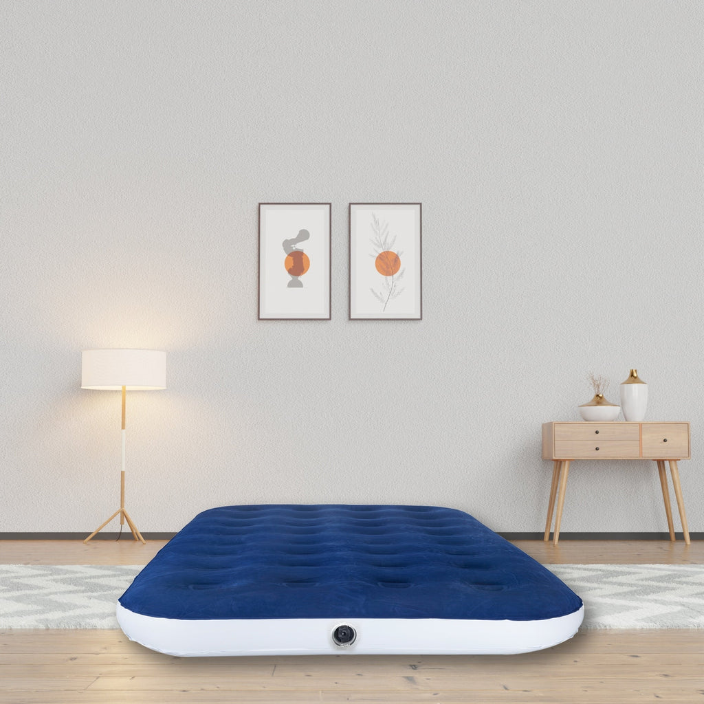 Matelas pneumatique durable de 9 pouces avec technologie Comfort Coil et pompe haute capacité, idéal pour le camping, la maison et les voyages portables.