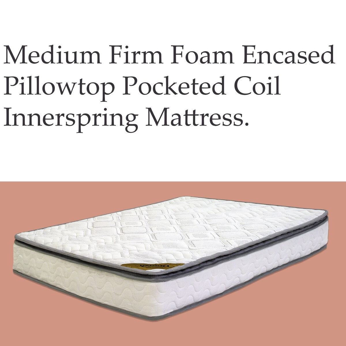 Matelas à ressorts ensachés, 23 cm, fermeté moyenne, avec plateau-coussin en mousse, entièrement assemblé, idéal pour le dos