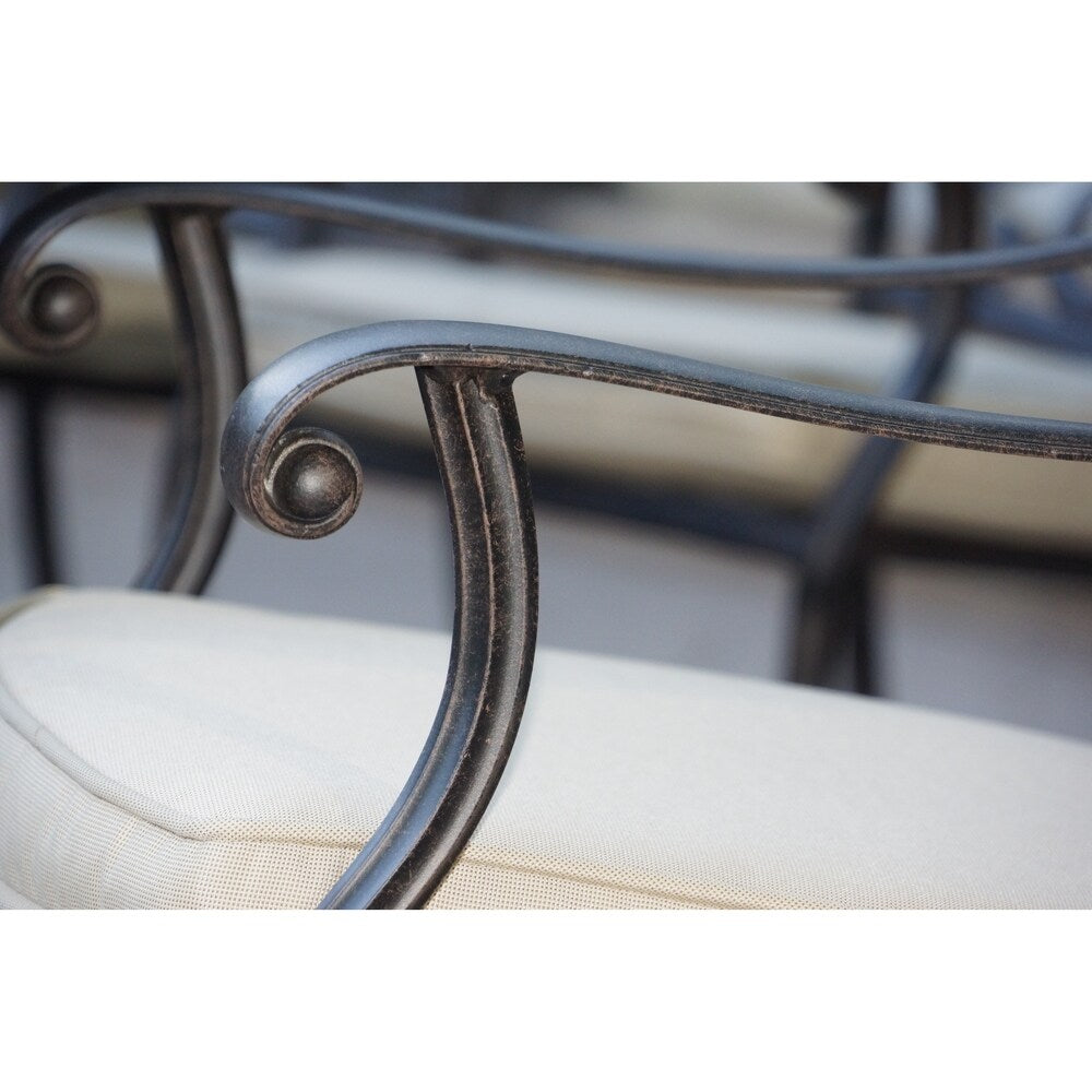 Ensemble de salle à manger de patio 9 pièces avec coussins et table à manger rectangulaire 44 x 84 po