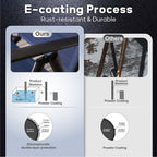 Ensemble de salle à manger de patio 9 pièces, table en métal et chaises de salle à manger pliables avec 7 niveaux réglables