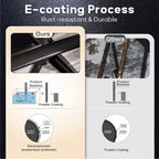 Ensemble de salle à manger de patio 9 pièces, table en métal et chaises de salle à manger pliables avec 7 niveaux réglables