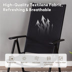 Ensemble de salle à manger de patio 9 pièces, table en métal et chaises de salle à manger pliables avec 7 niveaux réglables