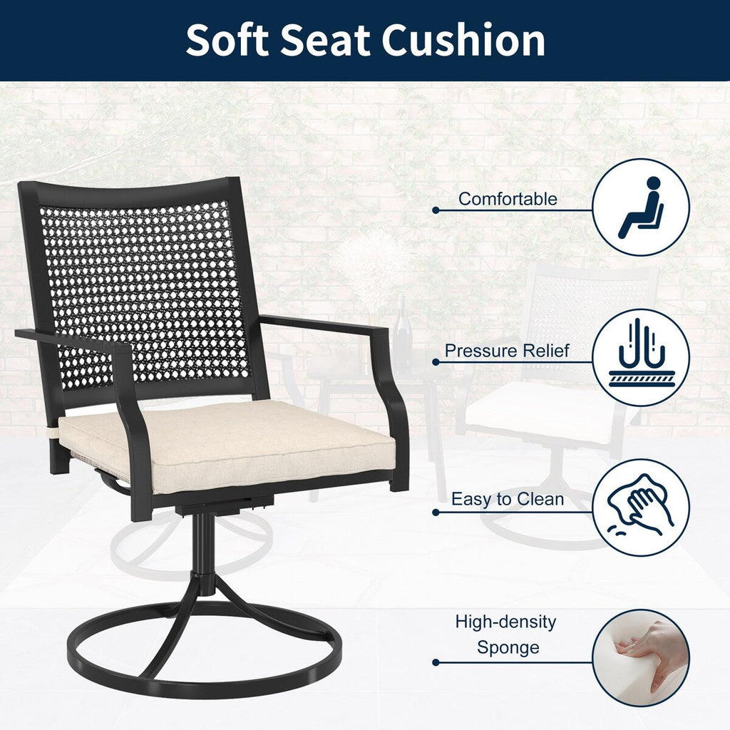 Ensemble de salle à manger d'extérieur 9 pièces avec table à manger extensible