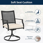 Ensemble de salle à manger d'extérieur 9 pièces avec table à manger extensible