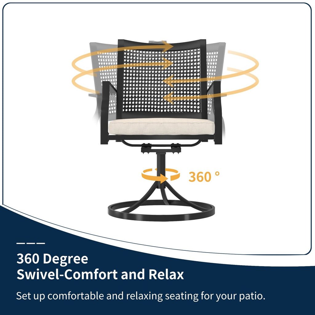Ensemble de salle à manger d'extérieur 9 pièces avec table à manger extensible
