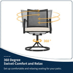 Ensemble de salle à manger d'extérieur 9 pièces avec table à manger extensible