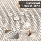 Ensemble de salle à manger de patio 9 pièces en rotin et osier avec trou pour parasol