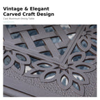 Ensemble de salle à manger de patio 9 pièces en rotin et osier avec trou pour parasol