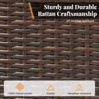 Ensemble de salle à manger de patio 9 pièces en rotin et osier avec trou pour parasol