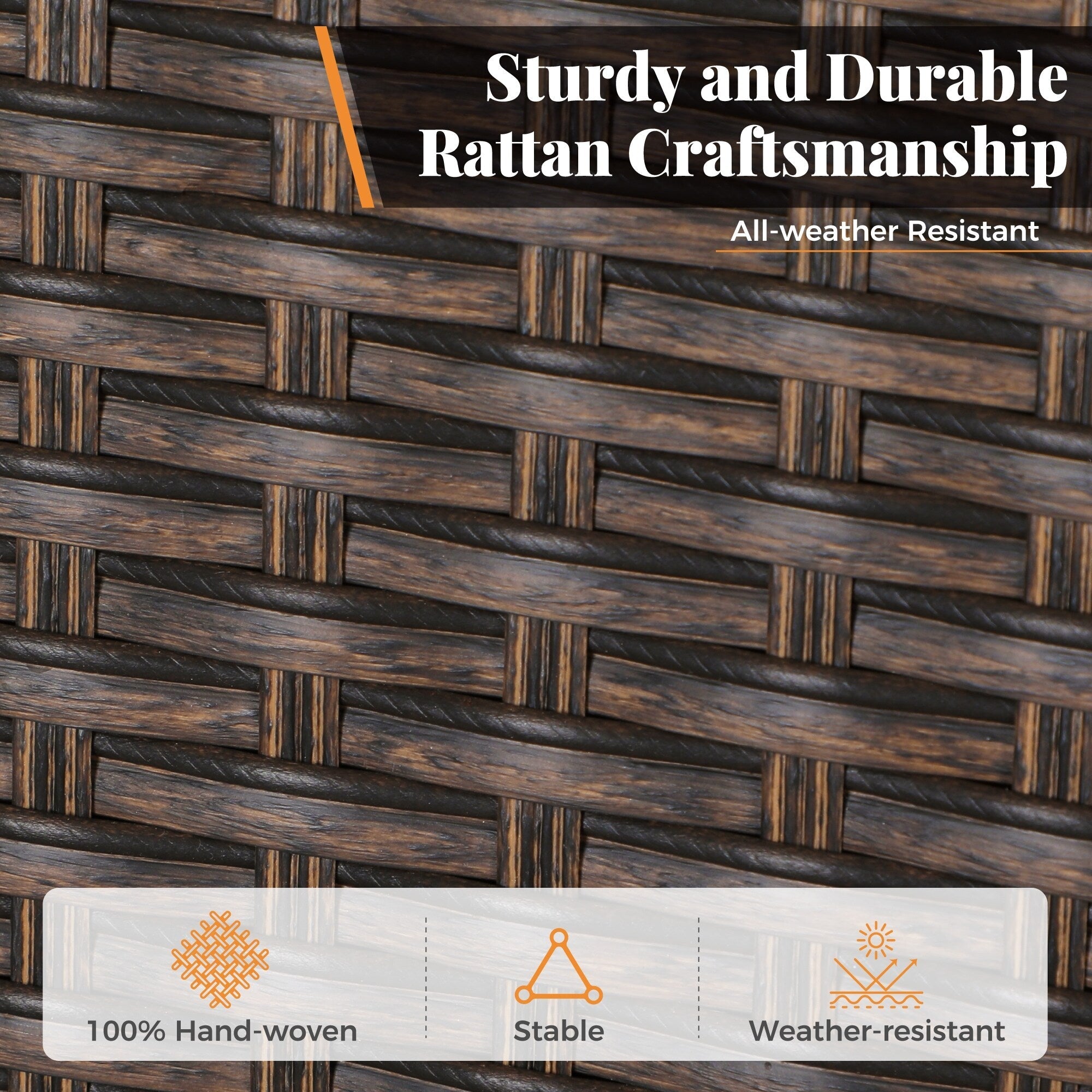 Ensemble de salle à manger de patio 9 pièces en rotin et osier avec trou pour parasol